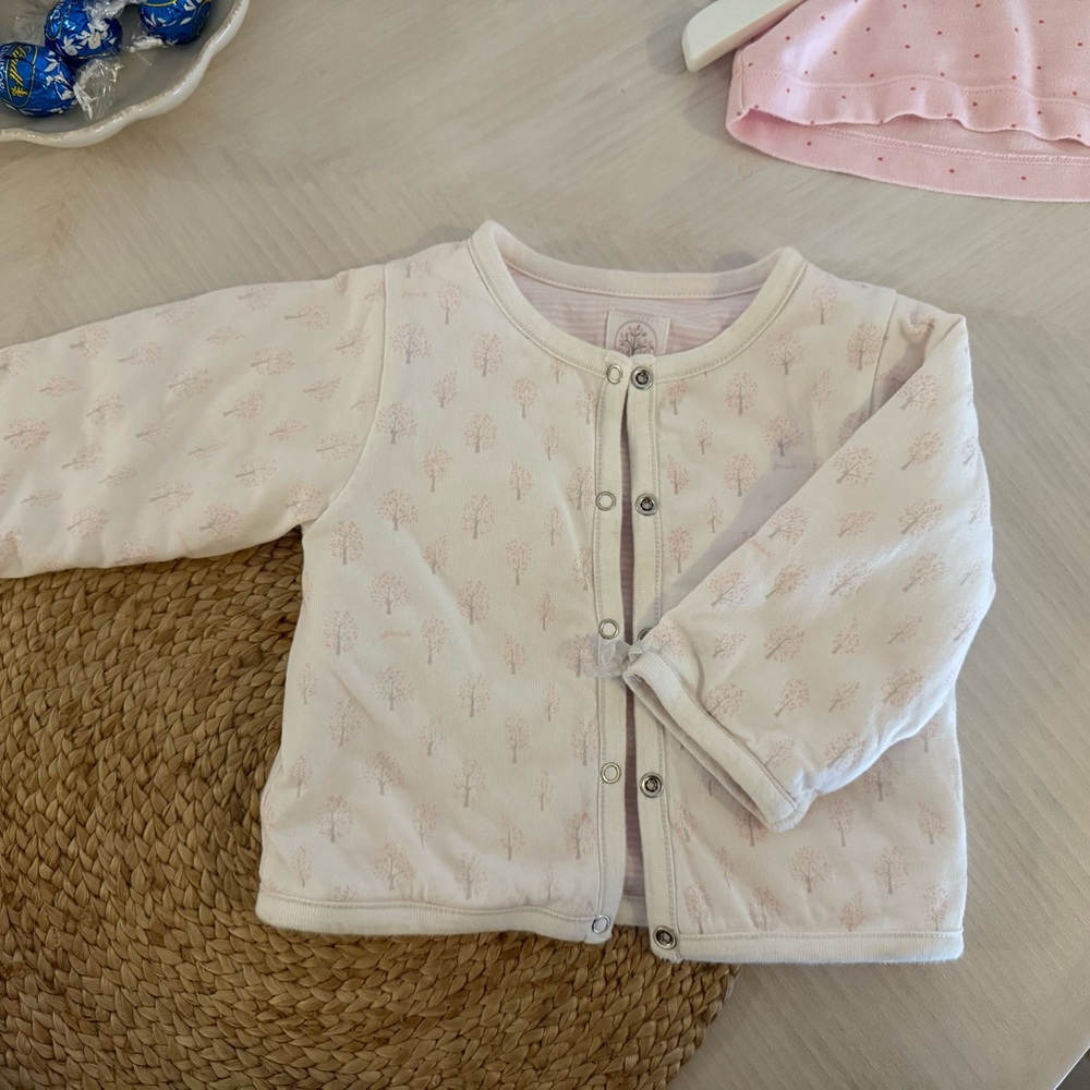 Pink Patterned Baby Jacket